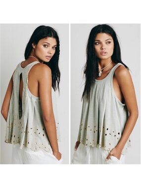 Free People Light Sage Tank Top